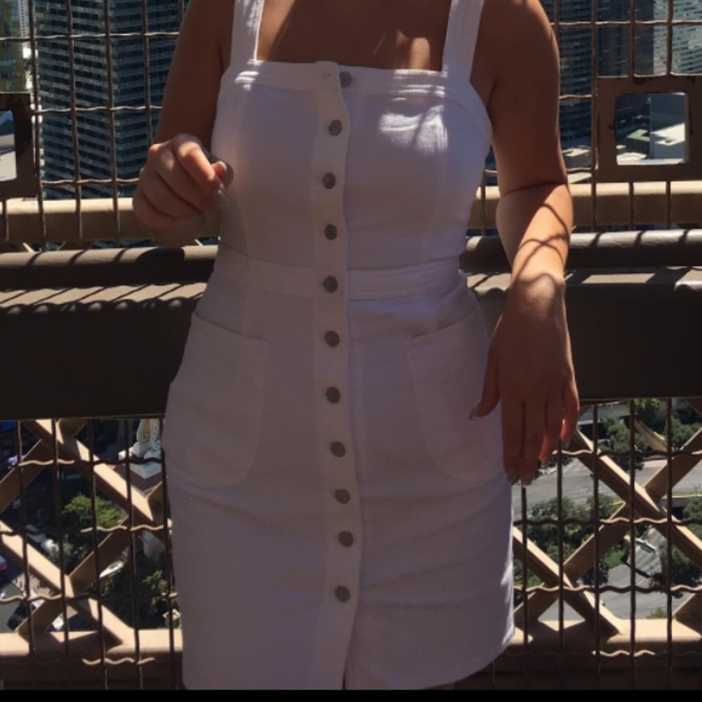 EXPRESS White Denim Dress